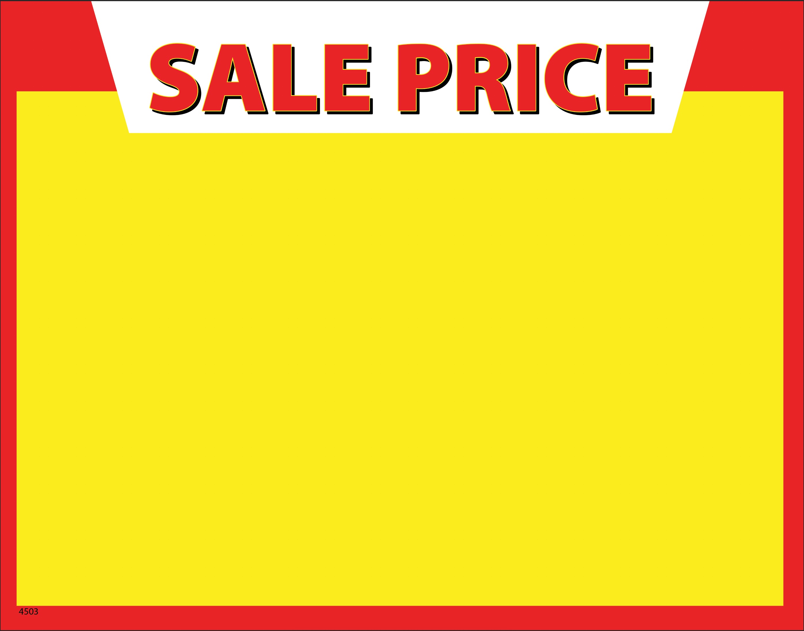4503 Sales Price 11" x 14"