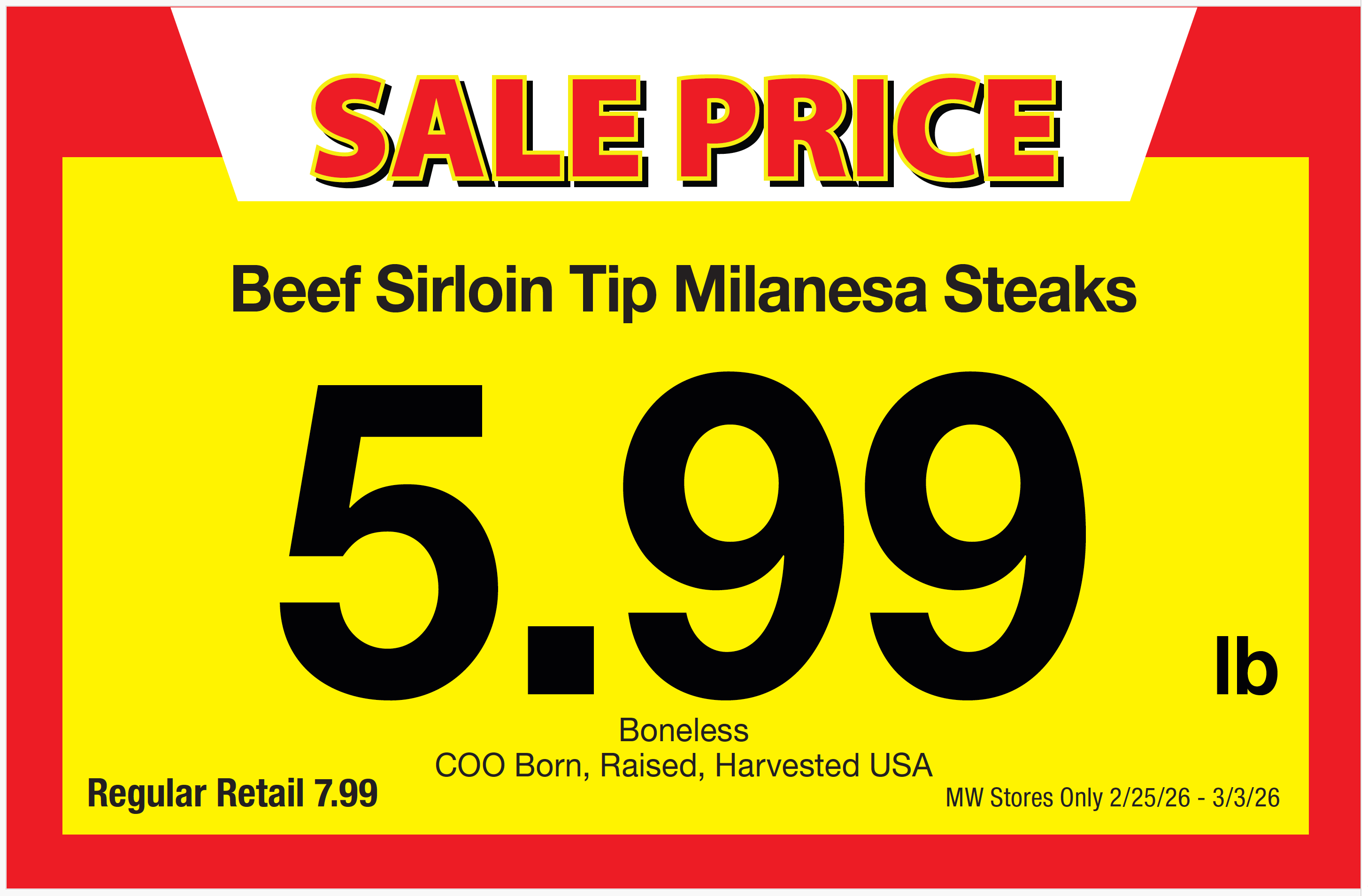 MW • Weekly Meat Sale