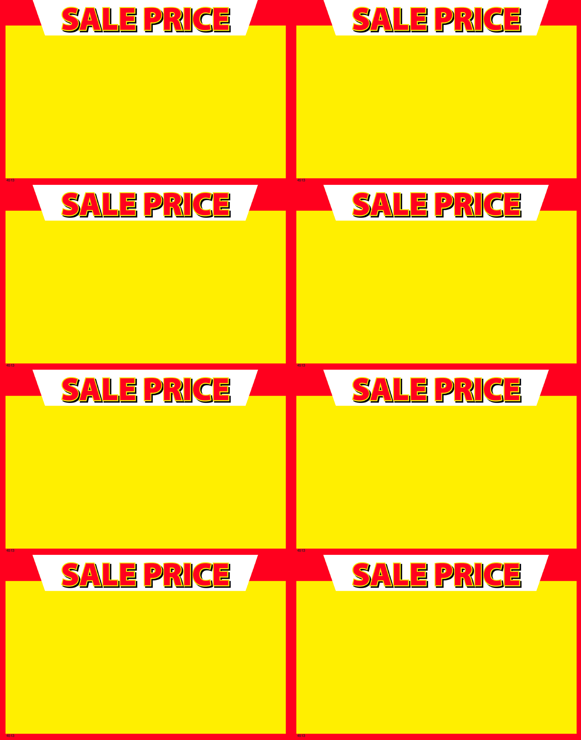 4513: 8-UP Sale Price Laser Stock