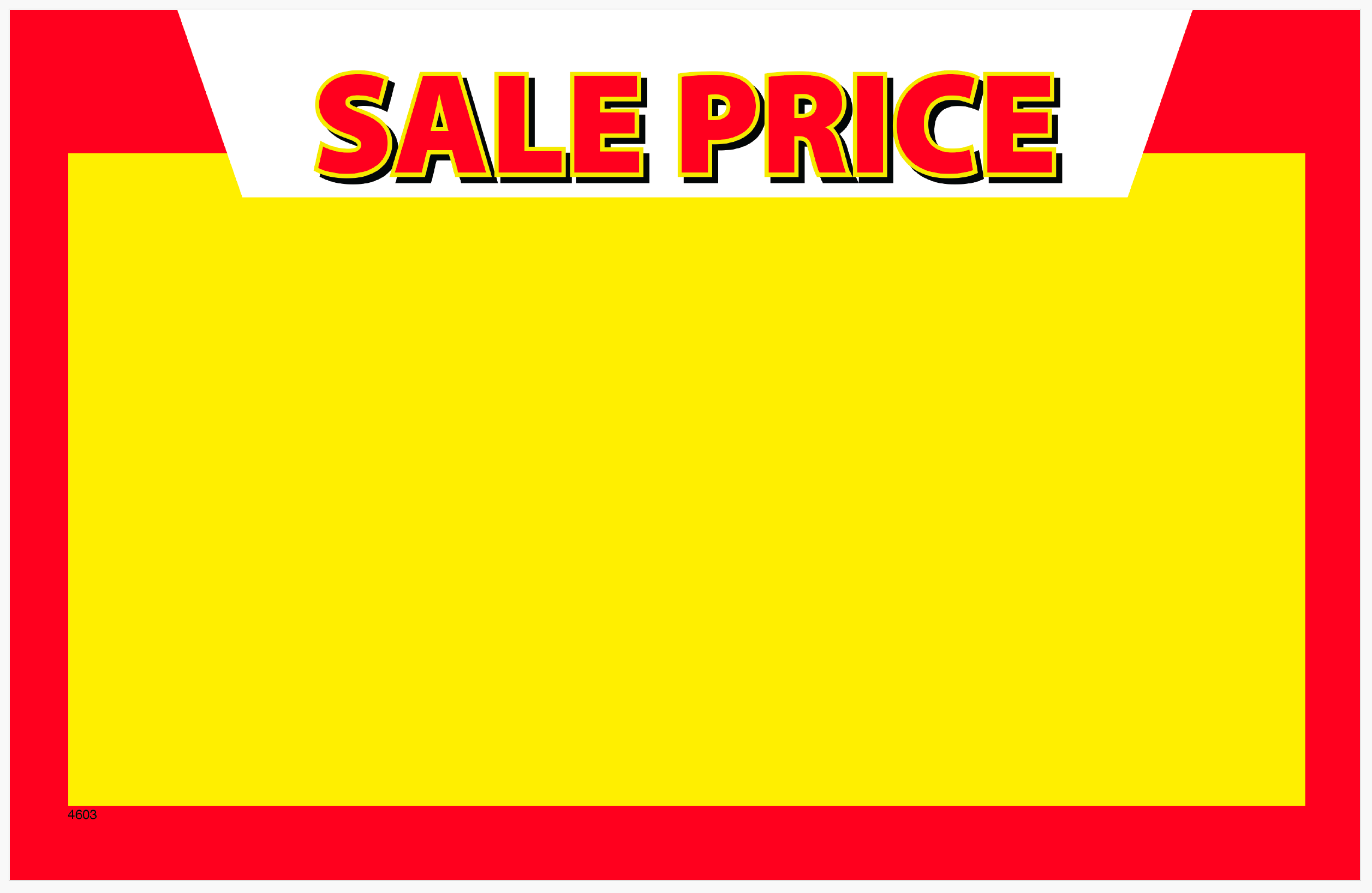 4603 1/2 Sales Price 11" x 7"
