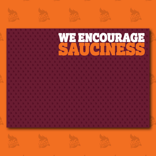 We Encourage Sauciness Wall Wrap 1