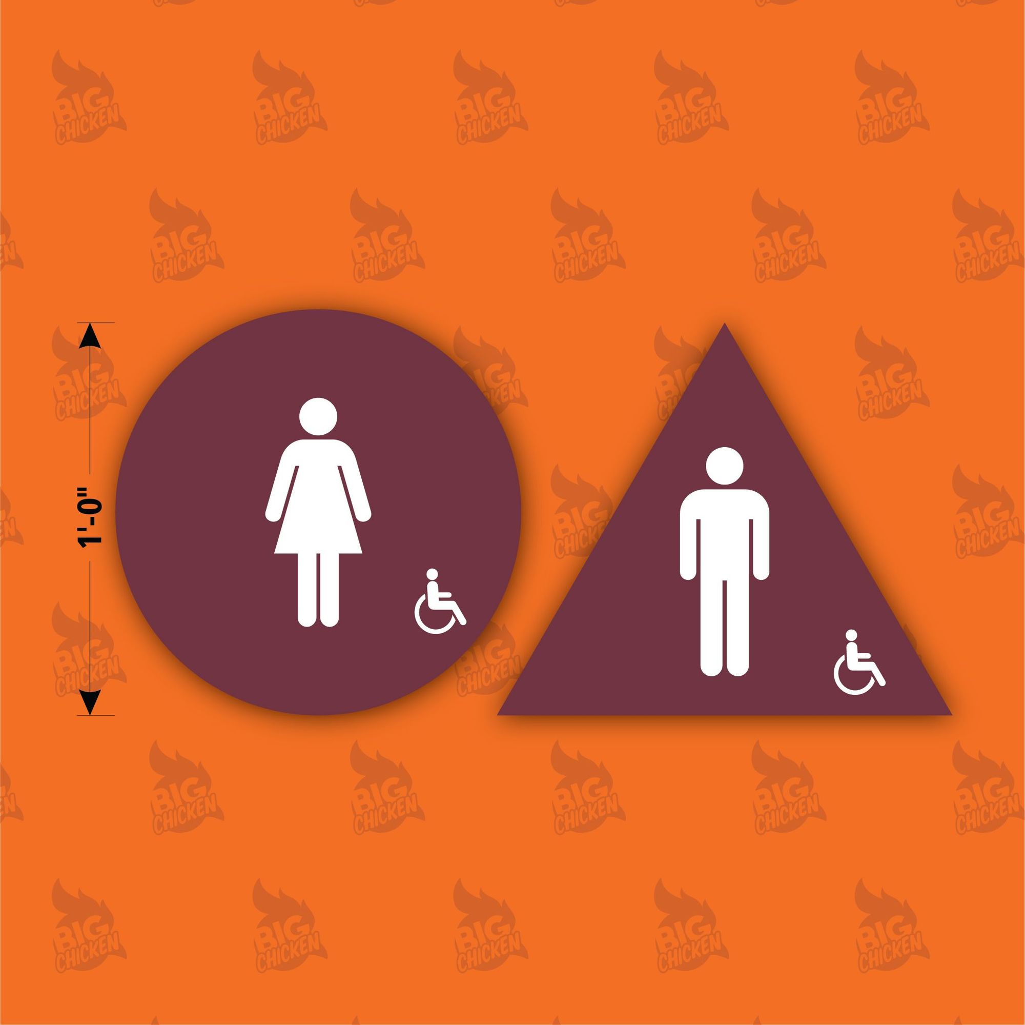 Restroom Sign (Circle) 1