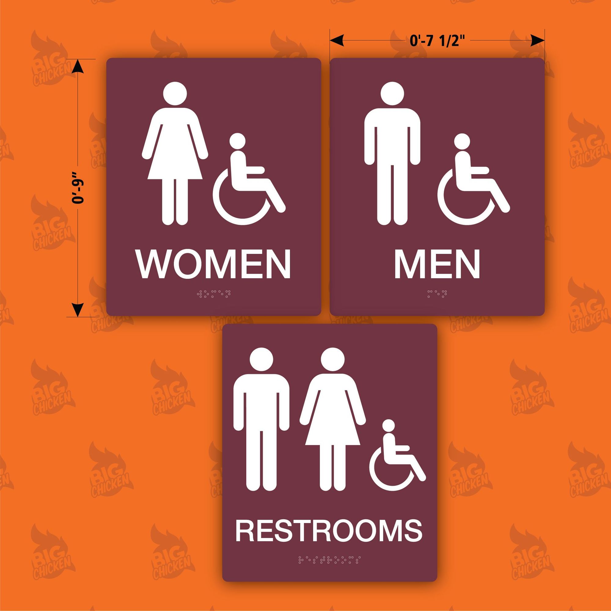 Restroom Sign (Square) 1