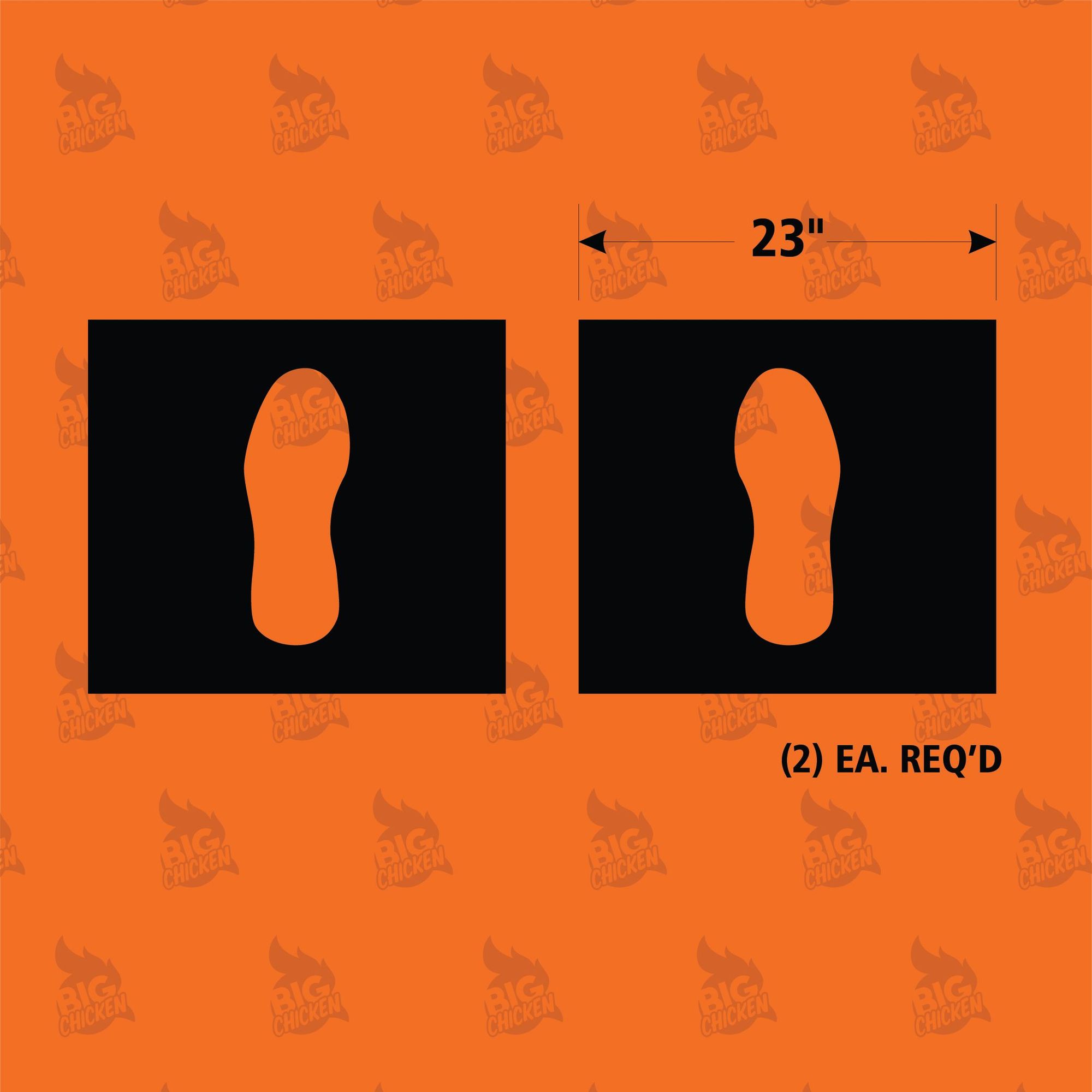 Foot Print Stencils 1