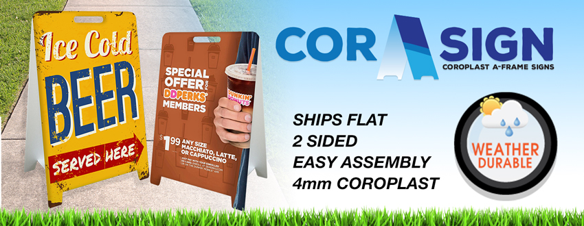 Cor-A-Frame Economy Coroplast A-Sign 1