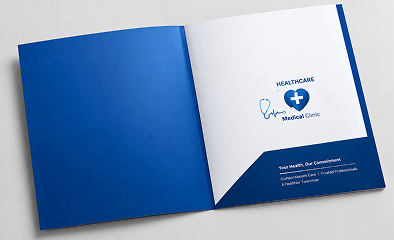 Elegant presentation materials on a desk