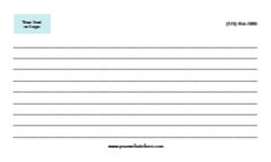 3x5 Horizontal Cards - Ruled