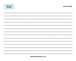 4x5 Horizontal Cards - Ruled