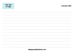 5x7 Horizontal Cards - Ruled
