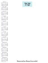 8.5x11 (Letter) - Plain Calendar Left