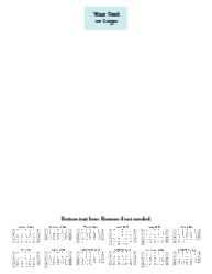 8.5x11 (Letter) - Plain Calendar Bottom