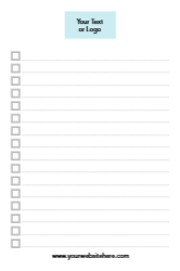 4x6 Vertical Cards - Checklist