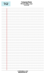 8.5x14 (Legal) - Red Ruling Lines