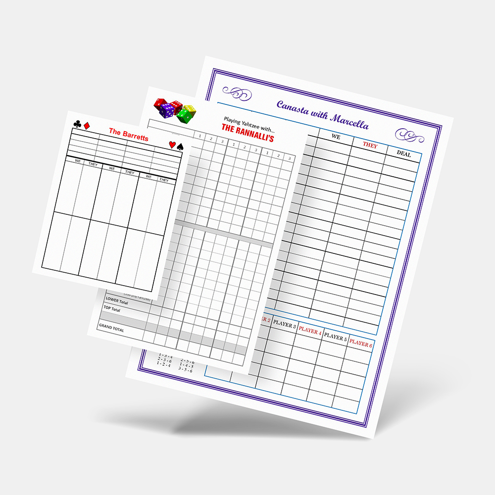 Score Pads 1