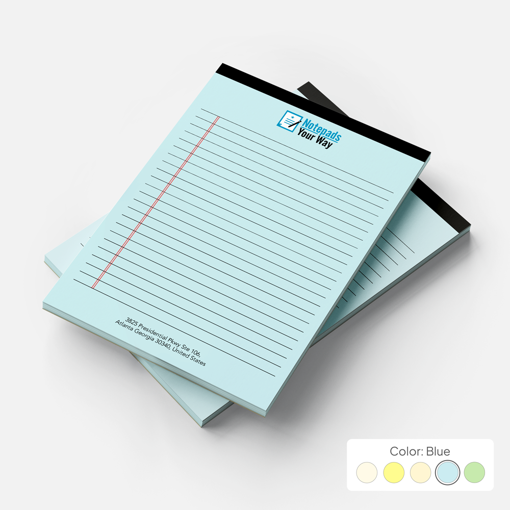 Custom Color Legal-bound Notepads | Notepads Your Way