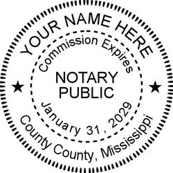 Seal Design #1 - Acknowledgment Language Stamp