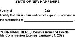 Seal Design #2 - Commissioner of Deeds - True Copy Language Stamp