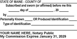 Seal Design #3 - Jurat Language Stamp