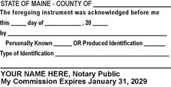 Seal Design #2 - Acknowledgment Language Stamp