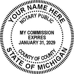 Seal Design #1 - Acknowledgment Language Stamp