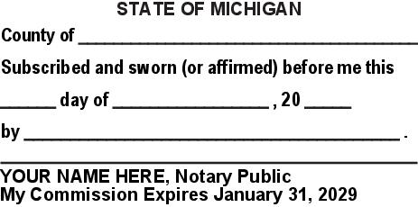 Seal Design #2 - Jurat Language Stamp