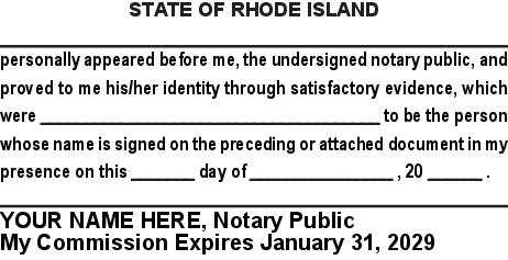 Seal Design #1 - Signature Witness Language Stamp