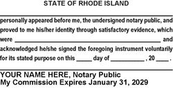 Seal Design #2 - Acknowledgment Language Stamp