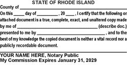 Seal Design #2 - True Copy Language Stamp