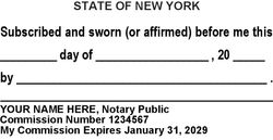 Seal Design #2 - Notary Public - Jurat Language Stamp