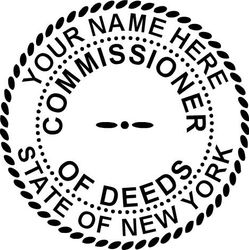 Seal Design #2 - Commissioner of Deeds - Acknowledgment Language Stamp