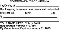 Seal Design #1 - Jurat Language Stamp