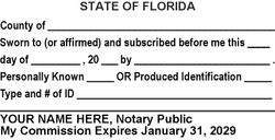 Seal Design #1 - Jurat Language Stamp
