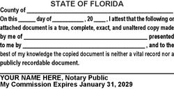 Seal Design #1 - True Copy Language Stamp