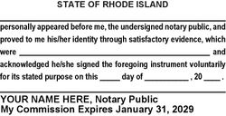 Acknowledgment Language Stamp