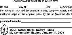 Massachusetts (MA) - True Copy