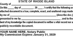 True Copy Language Stamp