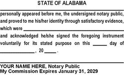 Acknowledgment Language Stamp