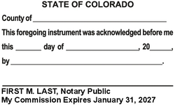 Colorado (CO) - Acknowledgment