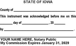 Acknowledgment Language Stamp