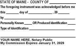 Acknowledgment Language Stamp