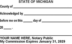 Acknowledgment Language Stamp