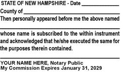 New Hampshire (NH) - Acknowledgment