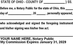 Acknowledgment Language Stamp