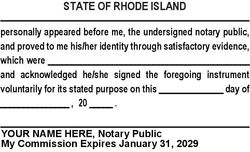 Acknowledgment Language Stamp