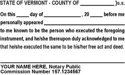 Acknowledgment Language Stamp