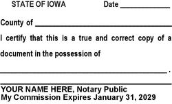 True Copy Language Stamp