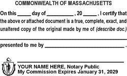 Massachusetts (MA) - True Copy