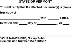 True Copy Language Stamp