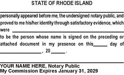 Signature Witness Language Stamp