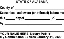 Jurat Language Stamp